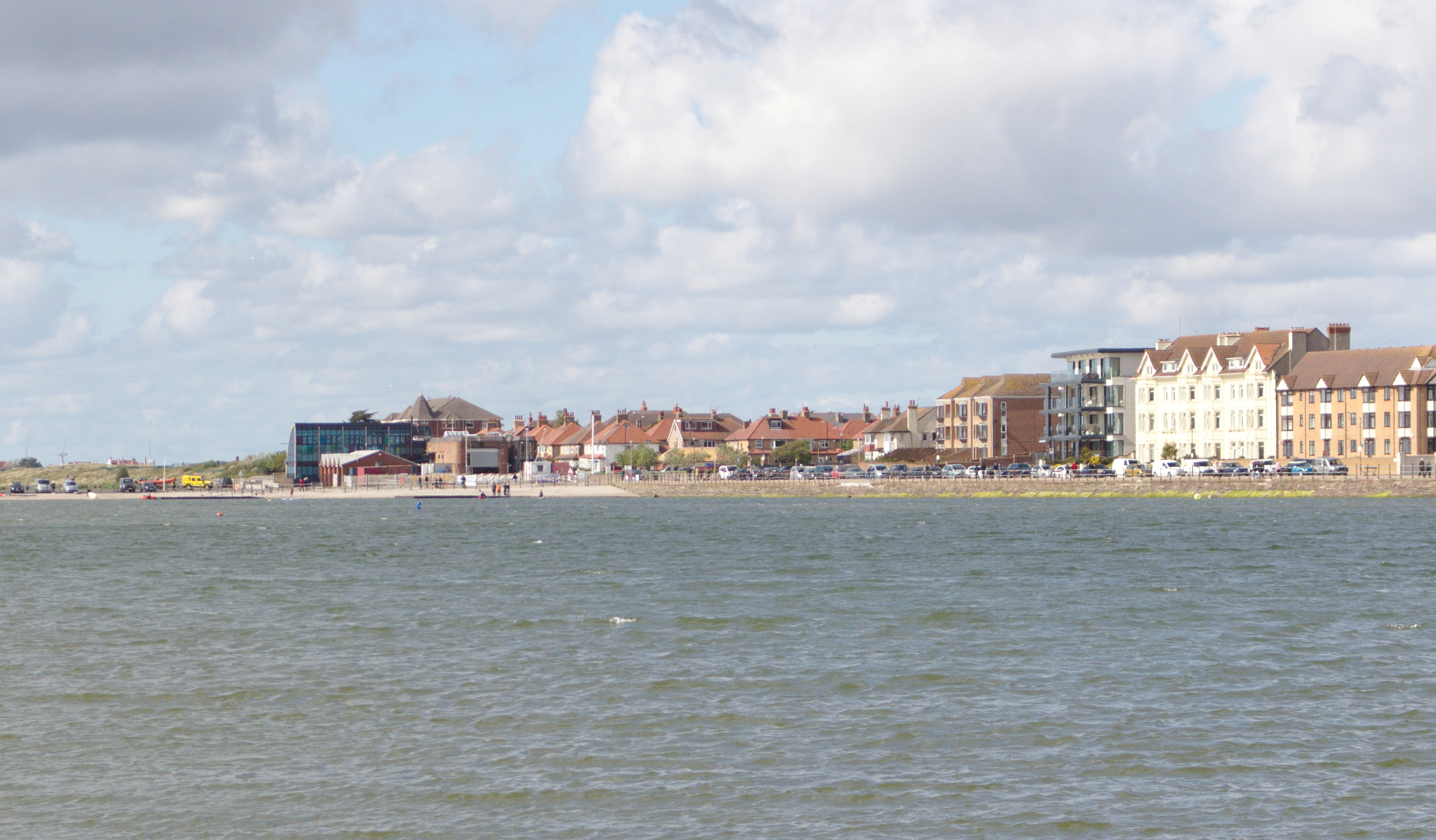 West Kirby Marine Lake and South Parade on the Wirral
